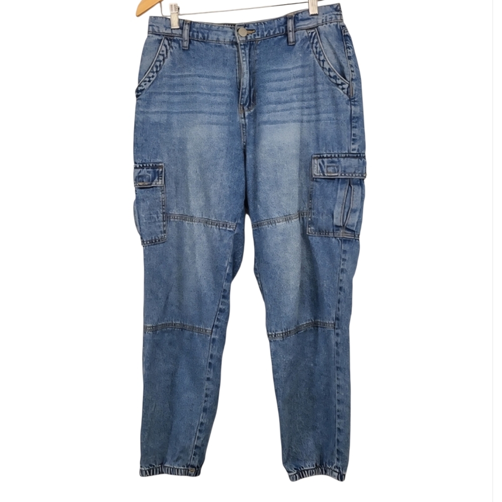 Vintage Y2K Cargo Denim Joggers Grand Beach Club Women’s Sz 8 Casual Cabincore